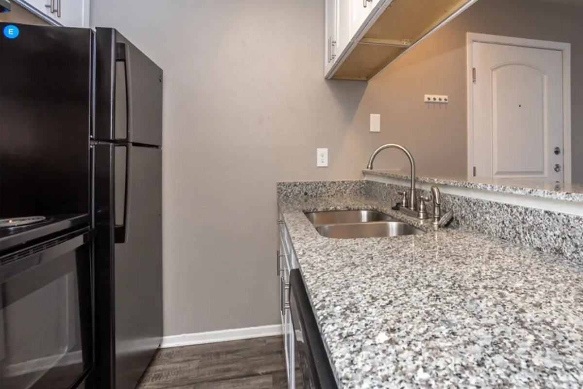 1x1 Upgraded apartment interior at Highland Park Apartment Homes in Irving, Texas